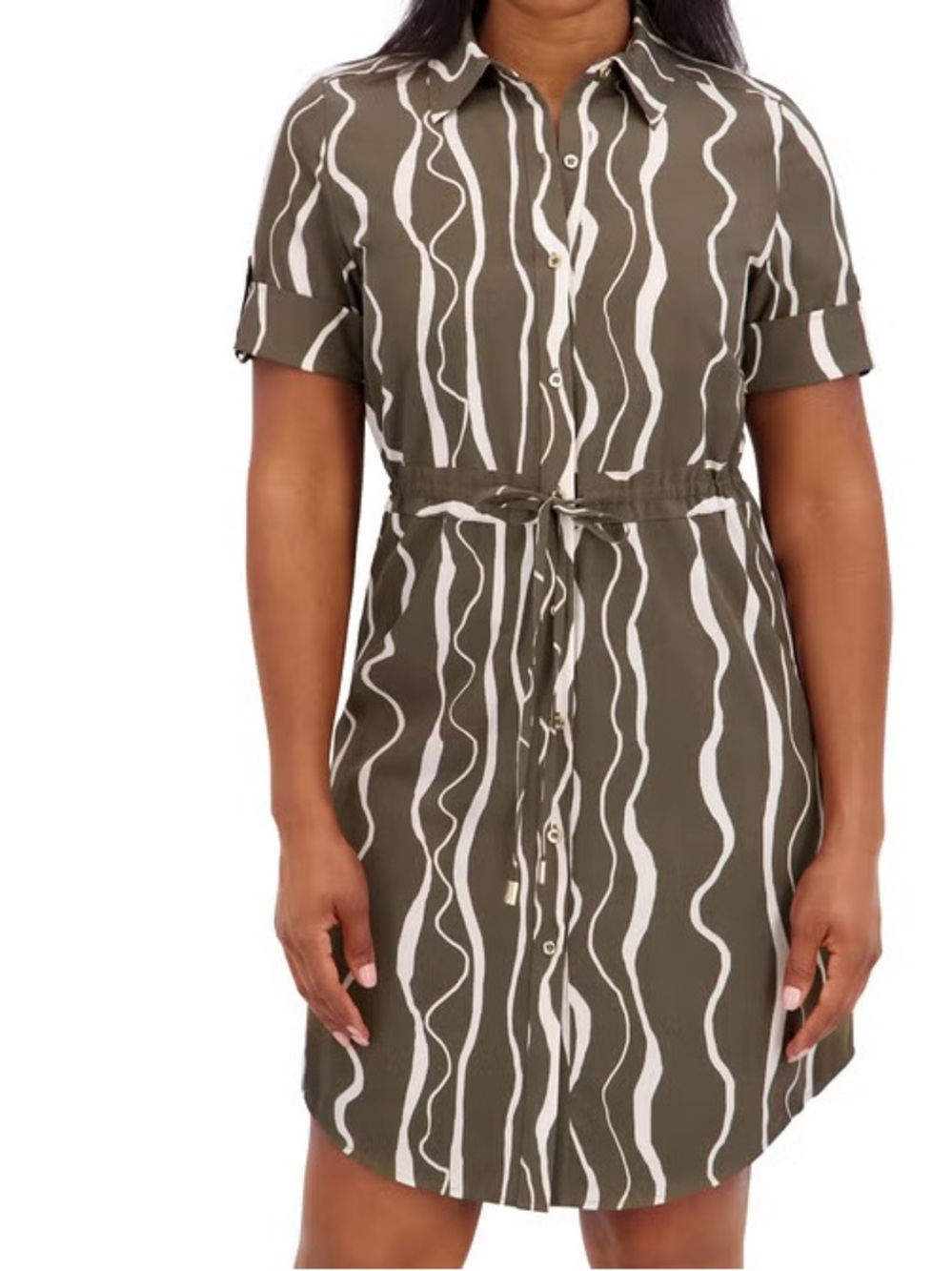 Halston Women's Dress, Green (Sage Wave), Large & XL Available- NWT